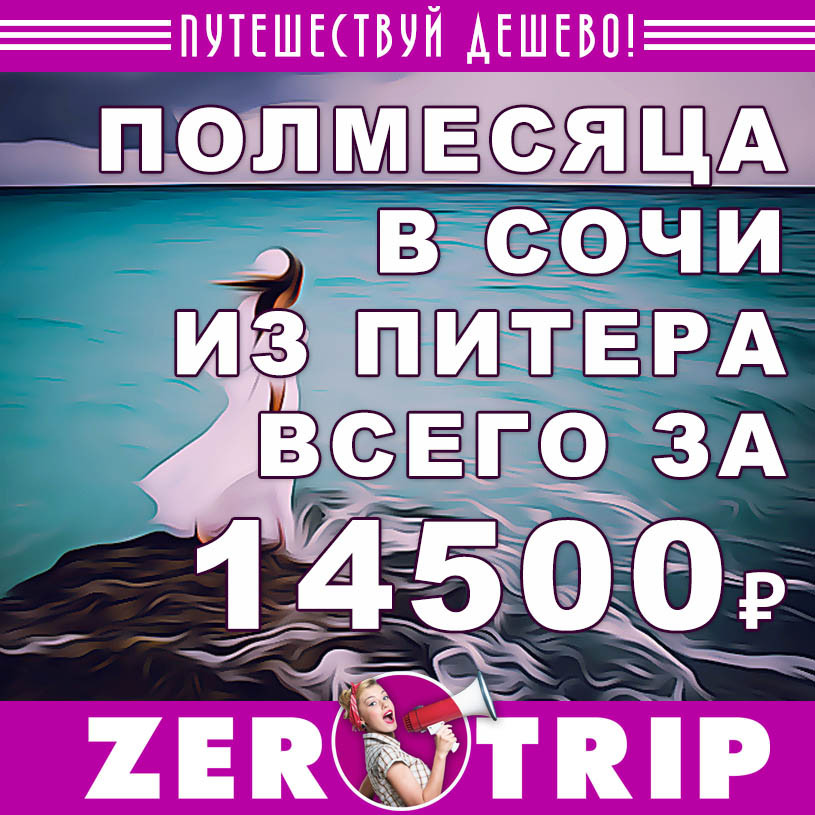 Полмесяца в Сочи из Питера за 14500₽