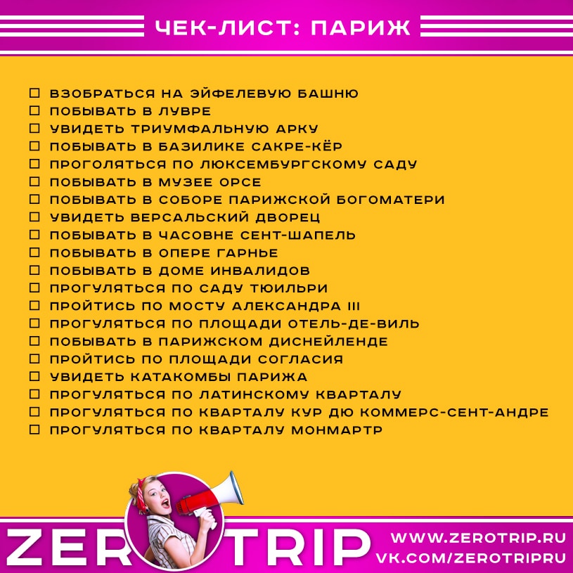 Что посмотреть в Париже за 2-3 дня